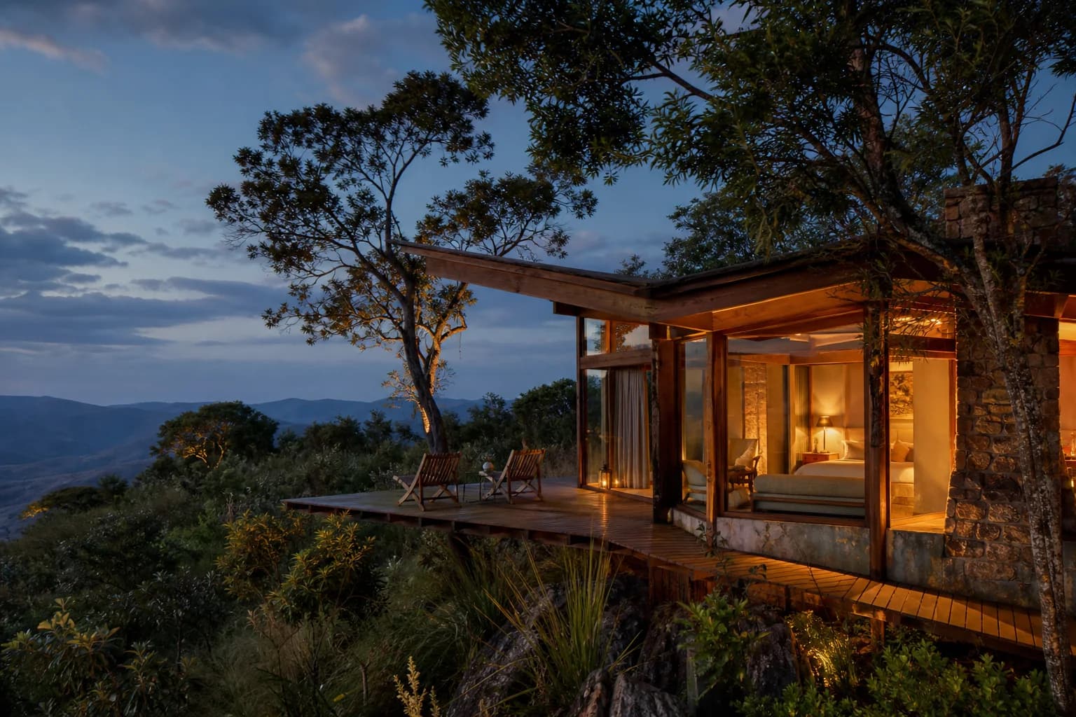 Cabana em meio à natureza representando lugares que podem entrar no Roteirou