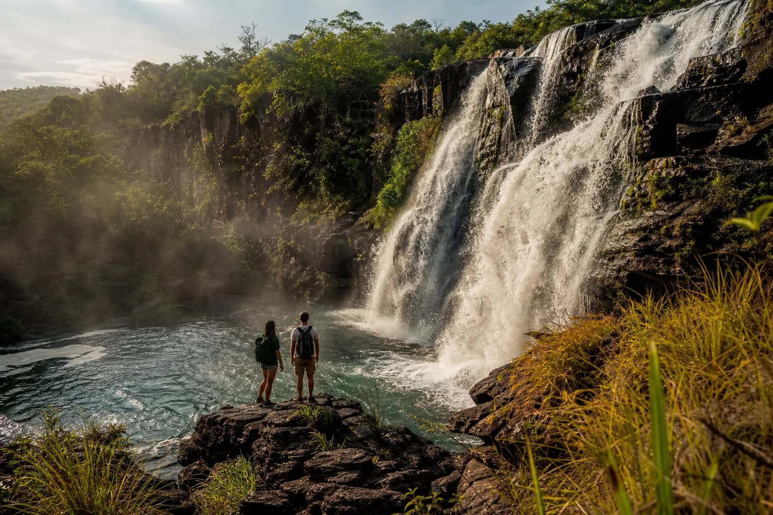 Cachoeira em meio à natureza brasileira
